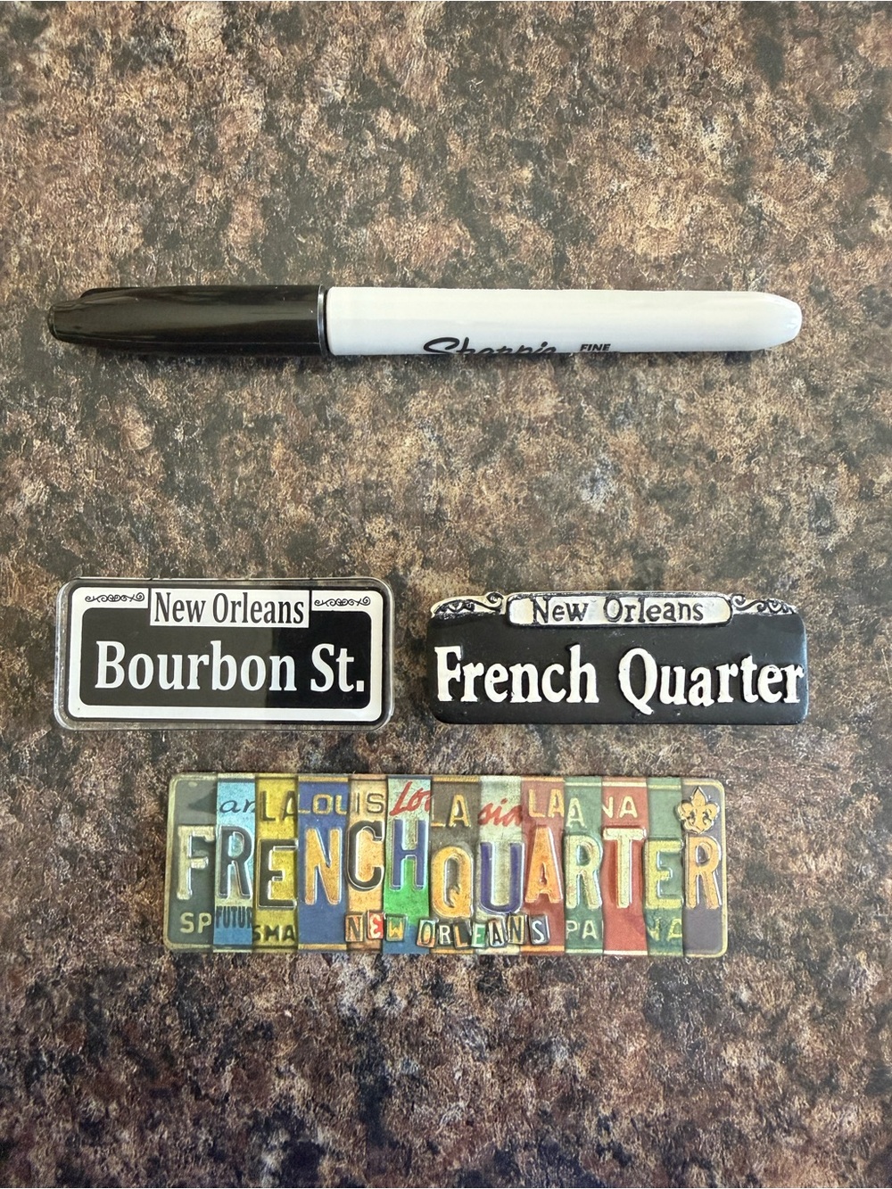 New Orleans French Quarter & Bourbon St. Magnet Set - Multicolor